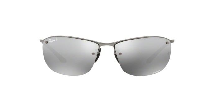 Sunglasses Ray-Ban Chromance RB 3542 (029/5J) color matte gunmetal shape rectangle lenses grey mirror silver polar