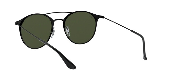 Sunglasses Ray-Ban RB 3546 (186) color black top matte black shape pantos lenses green