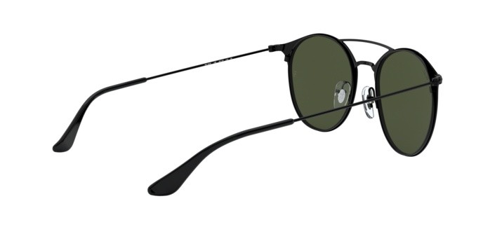 Sunglasses Ray-Ban RB 3546 (186) color black top matte black shape pantos lenses green