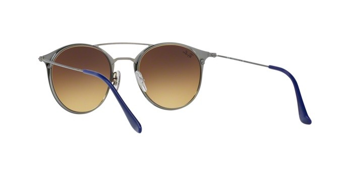 Sonnenbrillen Ray-Ban RB 3546 (90109U) farbe gunmetal top blue form pantos gläser grey flash gradient
