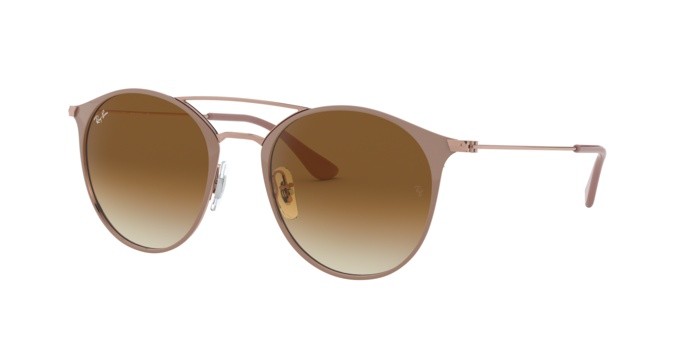 Sonnenbrillen Ray-Ban RB 3546 (907151) farbe copper top on beige form pantos gläser clear gradient brown