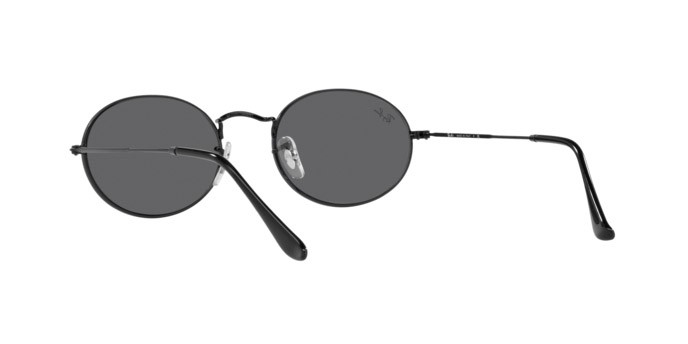 Sonnenbrillen Ray-Ban Oval RB 3547 (002/B1) farbe black form oval gläser dark grey