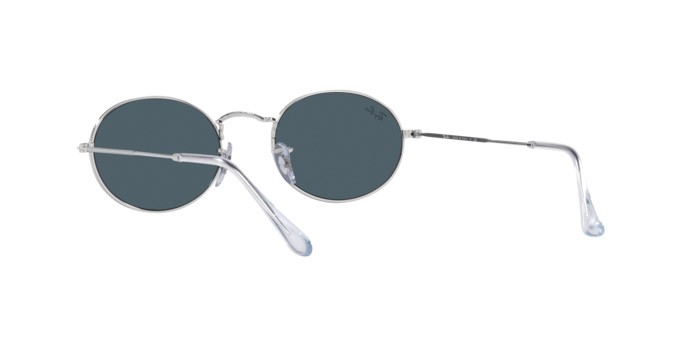 Sonnenbrillen Ray-Ban Oval RB 3547 (003/R5) farbe silver form oval gläser blue