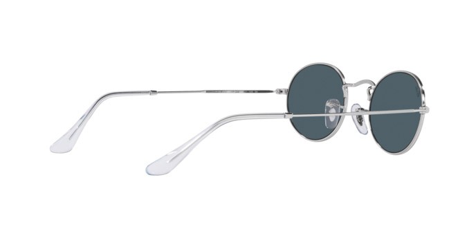 Sonnenbrillen Ray-Ban Oval RB 3547 (003/R5) farbe silver form oval gläser blue