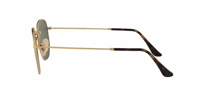 Sonnenbrillen Ray-Ban Hexagonal RB 3548N (001/58) farbe gold form unregelmäßig gläser green polar