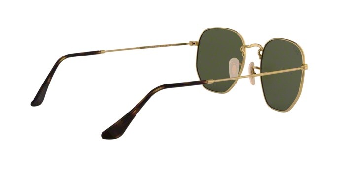 Sonnenbrillen Ray-Ban Hexagonal RB 3548N (001/58) farbe gold form unregelmäßig gläser green polar