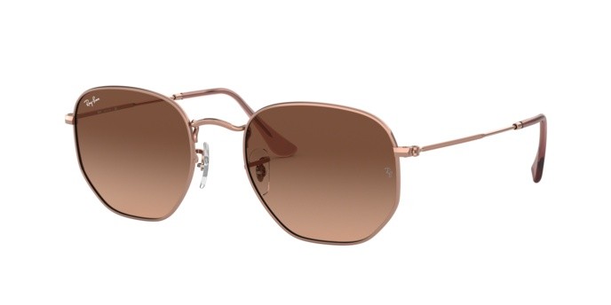 Sonnenbrillen Ray-Ban Hexagonal RB 3548N (9069A5) farbe copper form unregelmäßig gläser pink gradient brown
