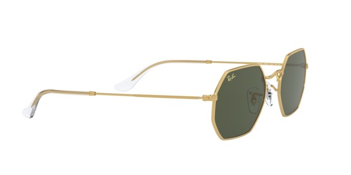 Occhiali da sole Ray-Ban Octagonal Legend Gold RB 3556 (919631) colore gold legend forma irregolare lenti green