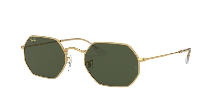 Occhiali da sole Ray-Ban Octagonal Legend Gold RB 3556 (919631) colore gold legend forma irregolare lenti green
