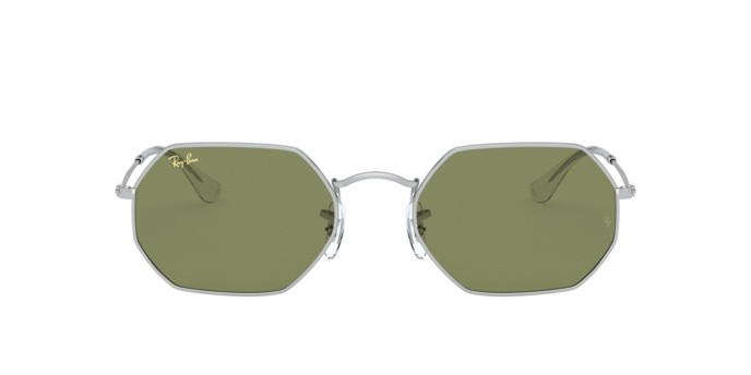 Sonnenbrillen Ray-Ban Octagonal Legend Gold RB 3556 (91984E) farbe silver form unregelmäßig gläser bottle green