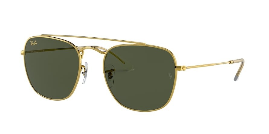 Sonnenbrillen Ray-Ban Legend Gold RB 3557 (919631) farbe legend gold form quadratisch gläser g-15 green