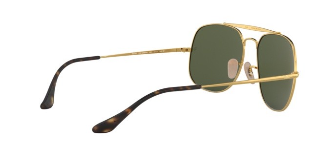Sonnenbrillen Ray-Ban General RB 3561 (001) farbe gold form quadratisch gläser green