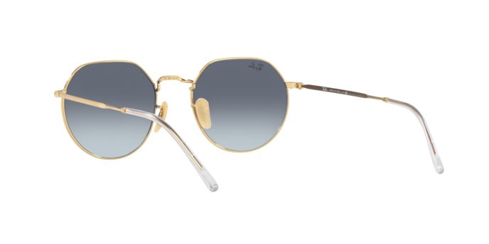 Occhiali da sole Ray-Ban Jack RB 3565 (001/86) colore arista forma irregolare lenti blue gradient grey