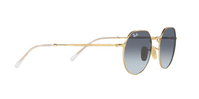 Occhiali da sole Ray-Ban Jack RB 3565 (001/86) colore arista forma irregolare lenti blue gradient grey