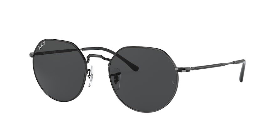Occhiali da sole Ray-Ban Jack RB 3565 (002/48) colore black forma irregolare lenti polar black