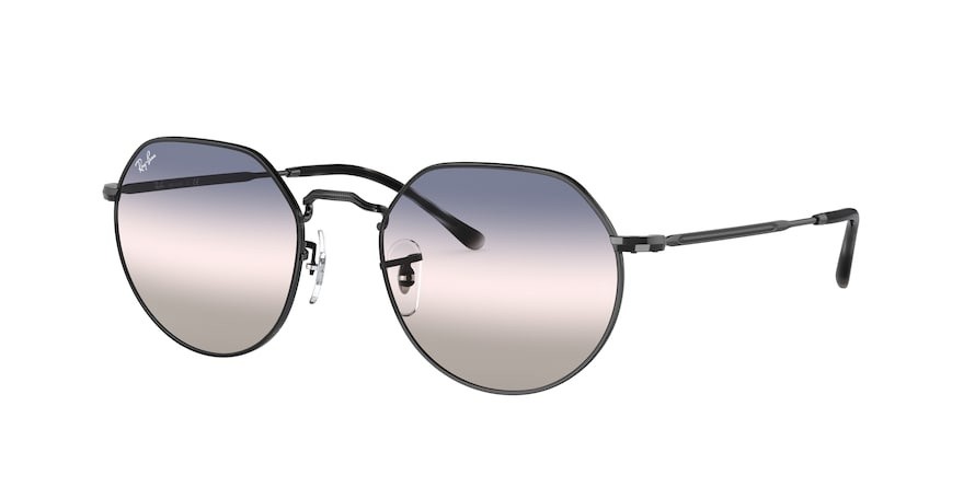 Sonnenbrillen Ray-Ban Jack Bi-Gradient RB 3565 (002/GE) farbe black form unregelmäßig gläser pink gradient blue