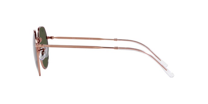 Occhiali da sole Ray-Ban Jack RB 3565 (920231) colore oro rosa forma irregolare lenti verde