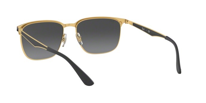 Sonnenbrillen Ray-Ban RB 3569 (187/88) farbe gold top black form quadratisch gläser grey mirror silver gradient