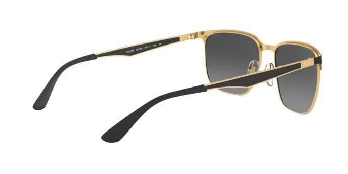 Sonnenbrillen Ray-Ban RB 3569 (187/88) farbe gold top black form quadratisch gläser grey mirror silver gradient