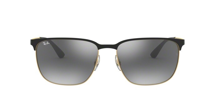 Sonnenbrillen Ray-Ban RB 3569 (187/88) farbe gold top black form quadratisch gläser grey mirror silver gradient