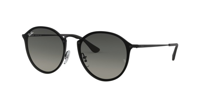 Sonnenbrillen Ray-Ban Blaze round RB 3574N (153/11) farbe black form pantos gläser grey gradient dark grey