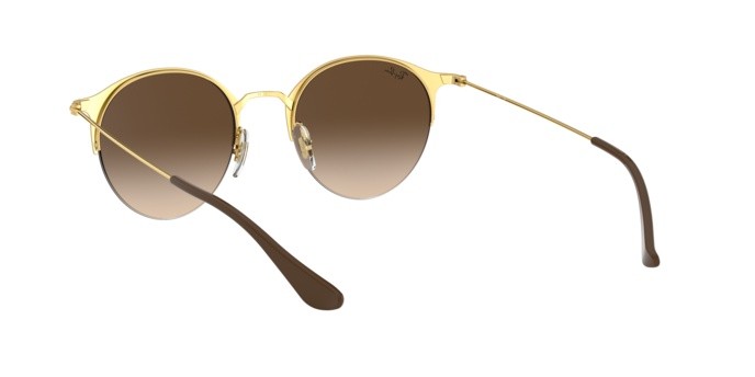 Occhiali da sole Ray-Ban RB 3578 (900913) colore gold top brown forma pantos lenti brown gradient dark brown