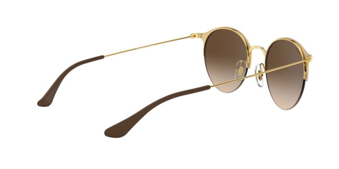 Occhiali da sole Ray-Ban RB 3578 (900913) colore gold top brown forma pantos lenti brown gradient dark brown
