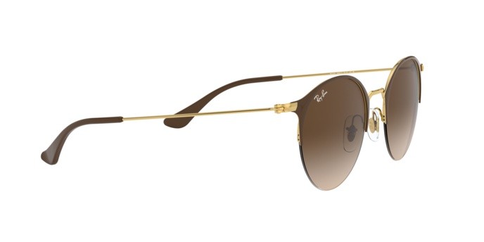 Occhiali da sole Ray-Ban RB 3578 (900913) colore gold top brown forma pantos lenti brown gradient dark brown