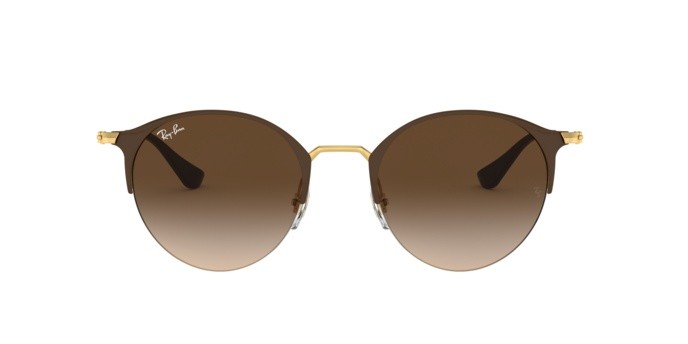 Occhiali da sole Ray-Ban RB 3578 (900913) colore gold top brown forma pantos lenti brown gradient dark brown