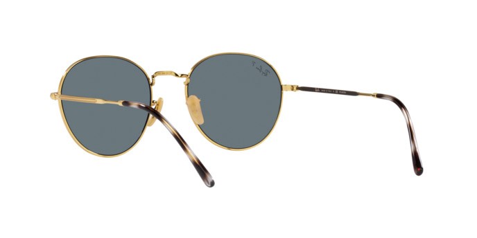 Sonnenbrillen Ray-Ban David RB 3582 (001/3R) farbe arista form pantos gläser dark blue polar