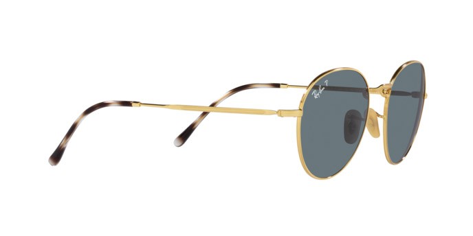 Sonnenbrillen Ray-Ban David RB 3582 (001/3R) farbe arista form pantos gläser dark blue polar