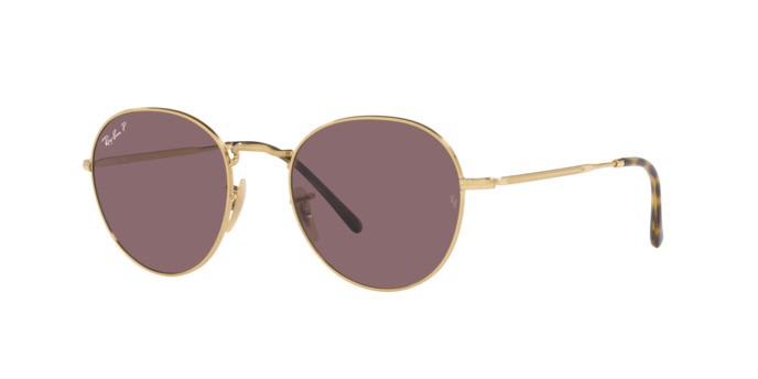 Occhiali da sole Ray-Ban David RB 3582 (001/AF) colore arista forma pantos lenti dark violet polar