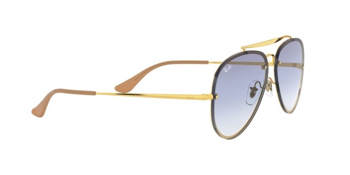 Sonnenbrillen Ray-Ban Blaze Aviator RB 3584N (001/19) farbe gold form aviator gläser clear gradient light blue