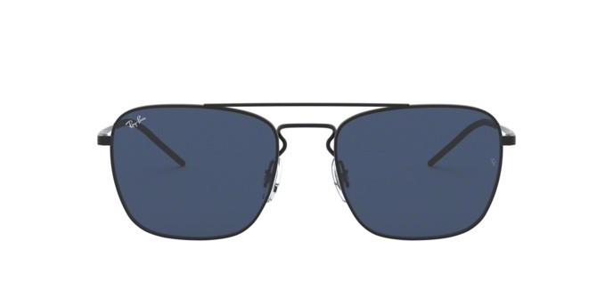 Sonnenbrillen Ray-Ban RB 3588 (901480) farbe rubber black form quadratisch gläser blue