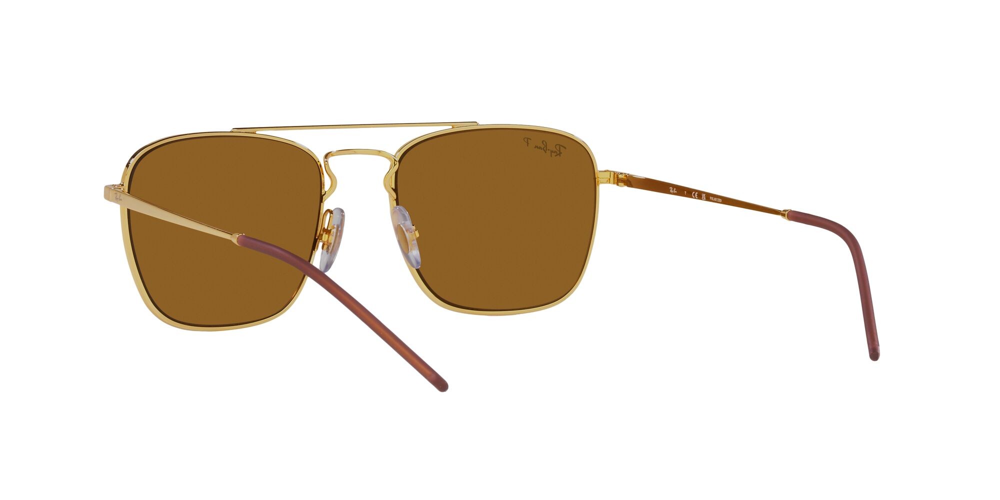 Sonnenbrillen Ray-Ban RB 3588 (925083) farbe oro form quadratisch gläser marrone scuro