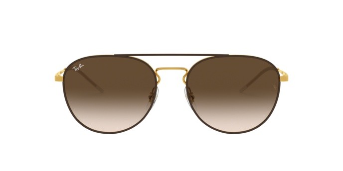 Sonnenbrillen Ray-Ban RB 3589 (905513) farbe gold top on brown form quadratisch gläser gradient brown