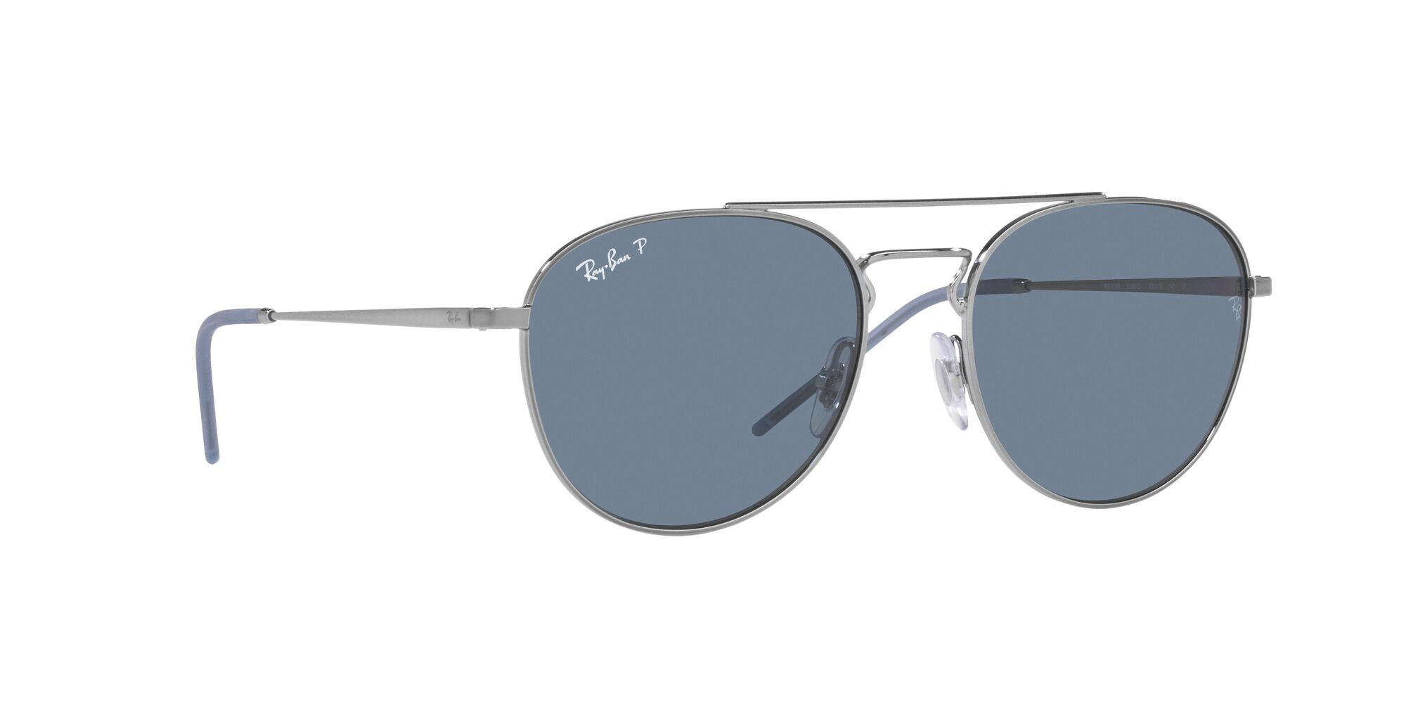 Sonnenbrillen Ray-Ban RB 3589 (92492V) farbe nero form pantos gläser blu scuro
