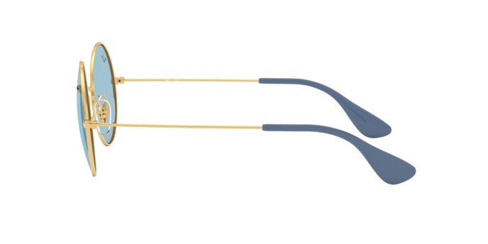 Sonnenbrillen Ray-Ban The JA-JO RB 3592 (001/F7) farbe gold form rund gläser light blue external av