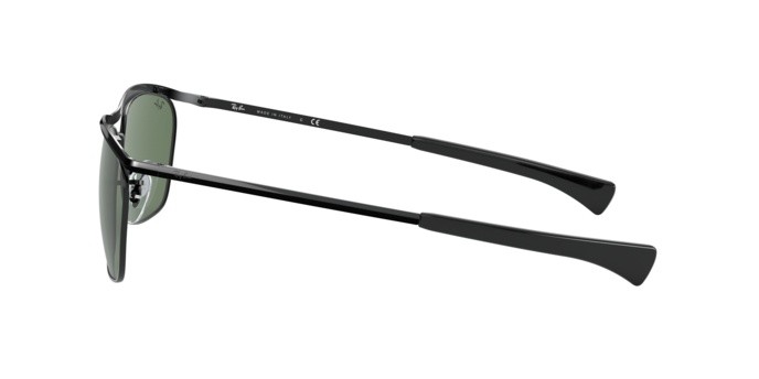 Sonnenbrillen Ray-Ban Olympian ii deluxe RB 3619 (002/58) farbe black form quadratisch gläser g-15 green