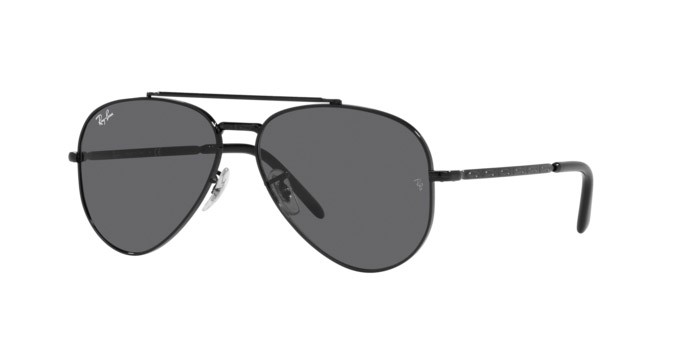Sonnenbrillen Ray-Ban New Aviator RB 3625 (002/B1) farbe black form aviator gläser dark grey