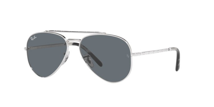 Sunglasses Ray-Ban New Aviator RB 3625 (003/R5) color silver shape aviator lenses blue
