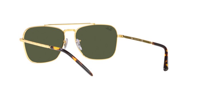 Occhiali da sole Ray-Ban New Caravan RB 3636 (919631) colore legend gold forma quadrato lenti green