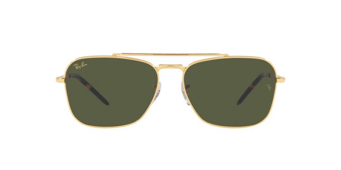 Occhiali da sole Ray-Ban New Caravan RB 3636 (919631) colore legend gold forma quadrato lenti green