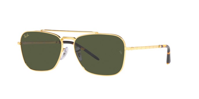 Occhiali da sole Ray-Ban New Caravan RB 3636 (919631) colore legend gold forma quadrato lenti green