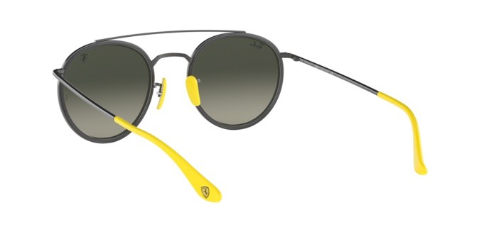 Sonnenbrillen Ray-Ban Scuderia Ferrari Collection RB 3647M (F03071) farbe gunmetal form pantos gläser grey gradient dark grey