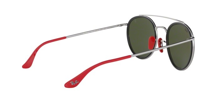 Sonnenbrillen Ray-Ban Scuderia Ferrari Collection RB 3647M (F03130) farbe silver form pantos gläser light green mirror silver