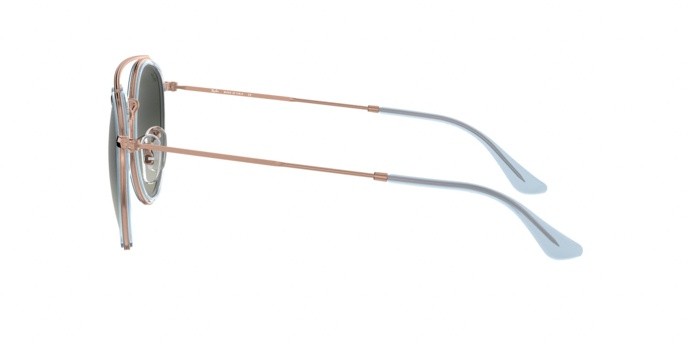 Sonnenbrillen Ray-Ban Round Double Bridge RB 3647N (906771) farbe copper form pantos gläser grey gradient dark grey