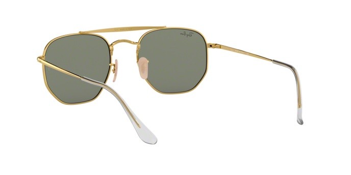 Sunglasses Ray-Ban Marshal RB 3648 (001) color gold shape square lenses green