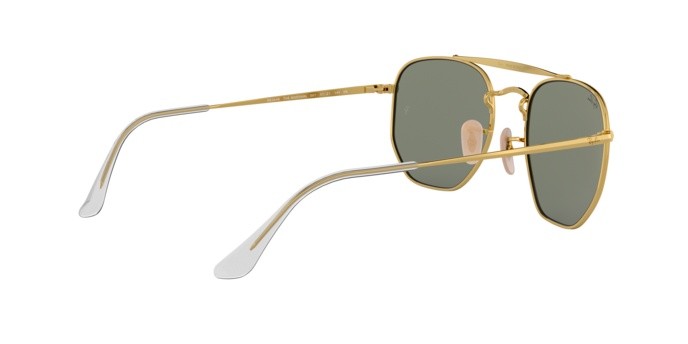 Sunglasses Ray-Ban Marshal RB 3648 (001) color gold shape square lenses green