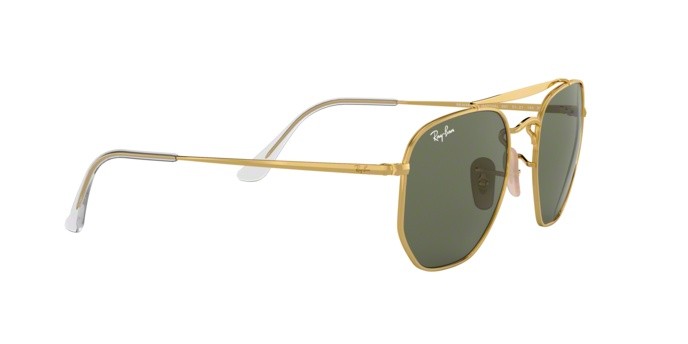 Sunglasses Ray-Ban Marshal RB 3648 (001) color gold shape square lenses green